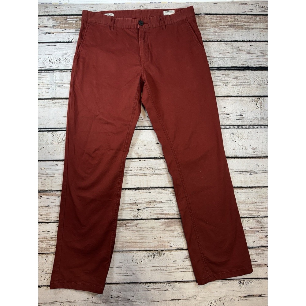 7 Diamonds‎ Dark Red Chino Straight Fit Pant Men's Size 32x32 (34x31)